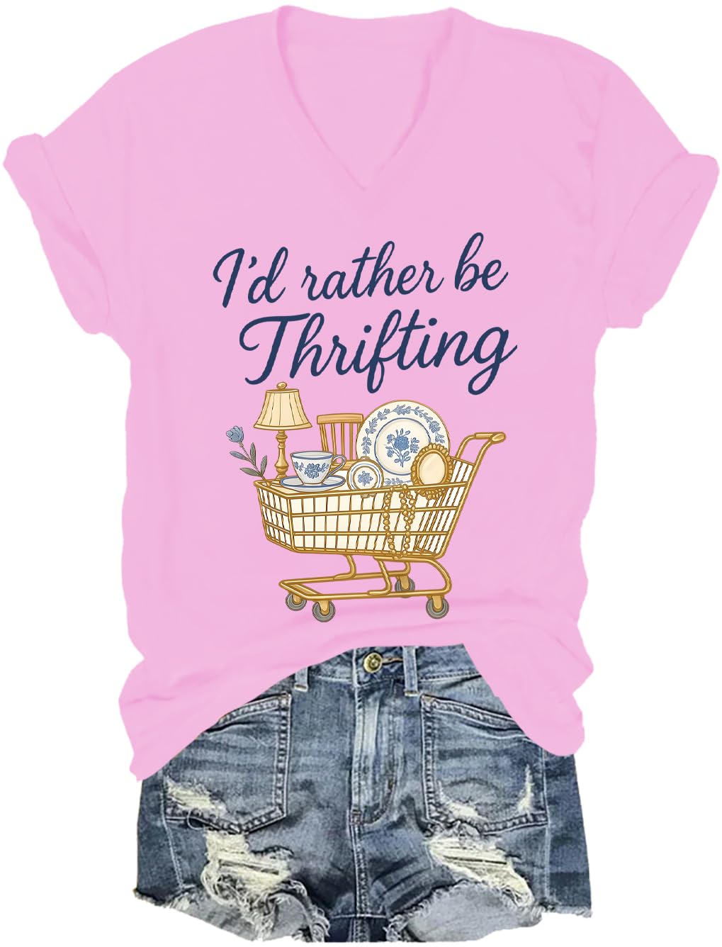I’d Rather Be Thrifting Shirt Thrift Lover Gift T-Shirt
