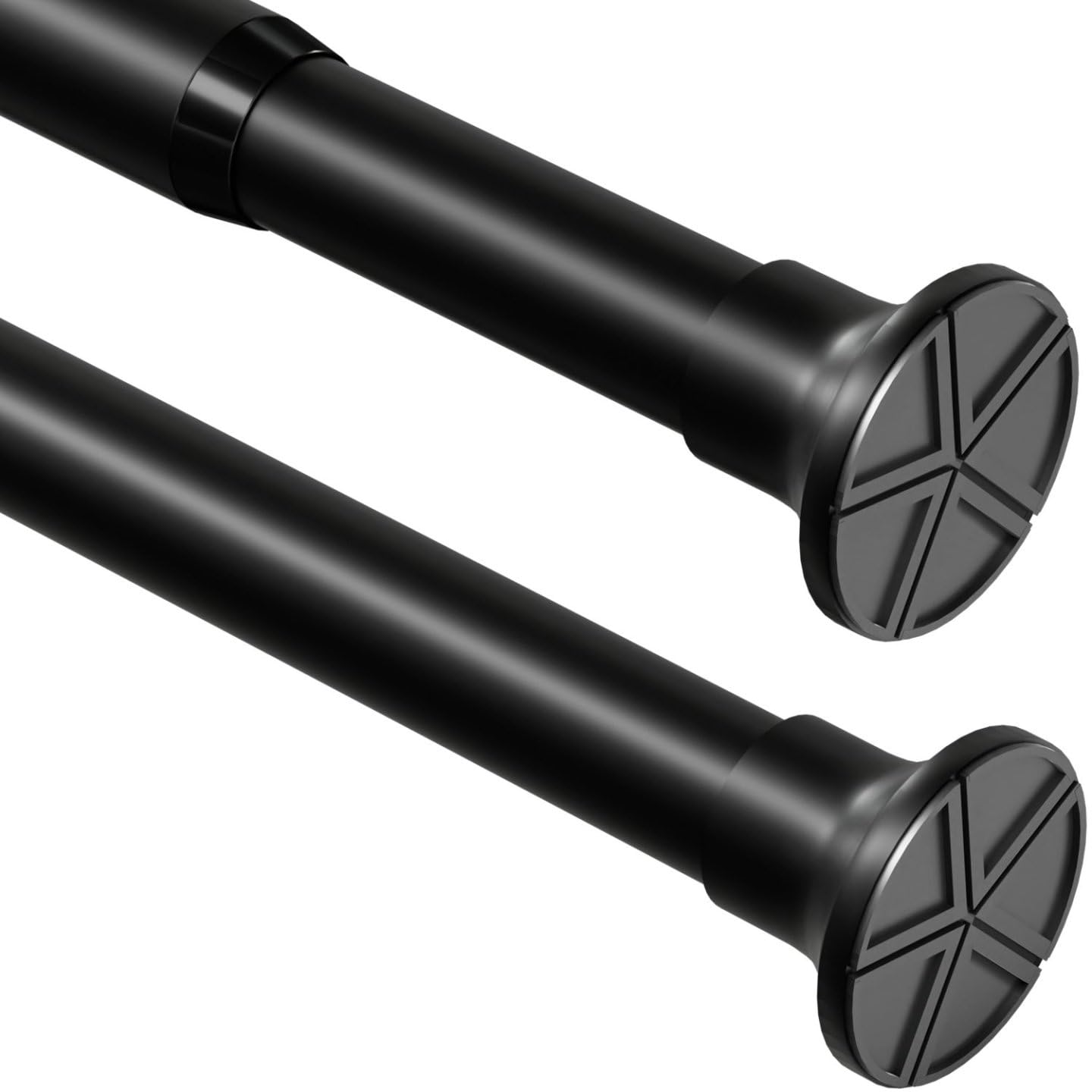 Gordijnroede zonder boren, 3 m, telescopische kledingstang, uittrekbaar, douchegordijnstang, extra lengte, wit, telescoopstang voor badkamer, slaapkamer (wit, 300-355 cm, diameter 32 mm