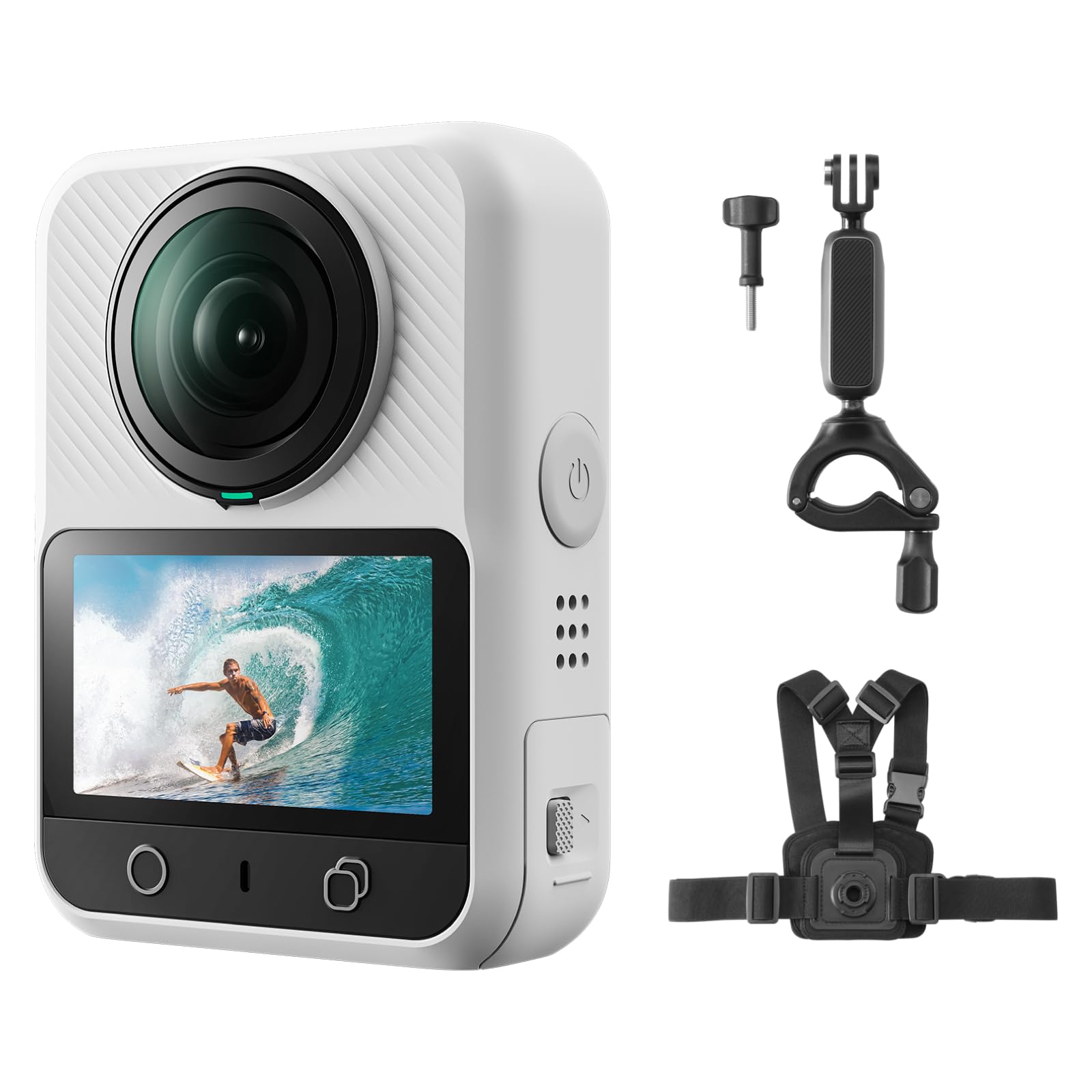 xtra 360 camera, 8k panoramic video, 1-inch sensor equivalent, 100mp high resolution, waterproof action camera, 105gb built-in storage, bullet time, broad compatibility, vlog
