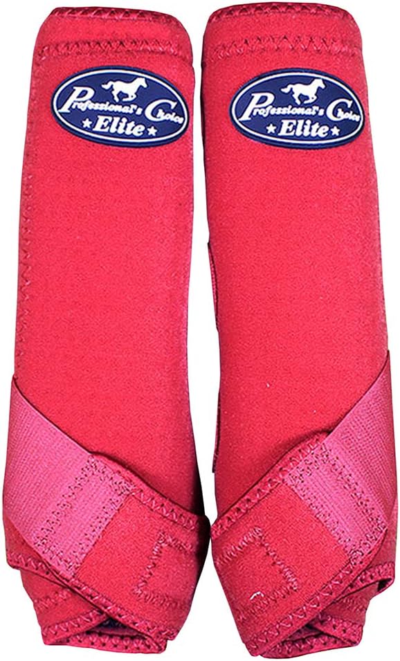 Professionals Choice Equine Sports Medicine Ventech Elite Front Leg Boot, Pair (Small, Crimson Red)