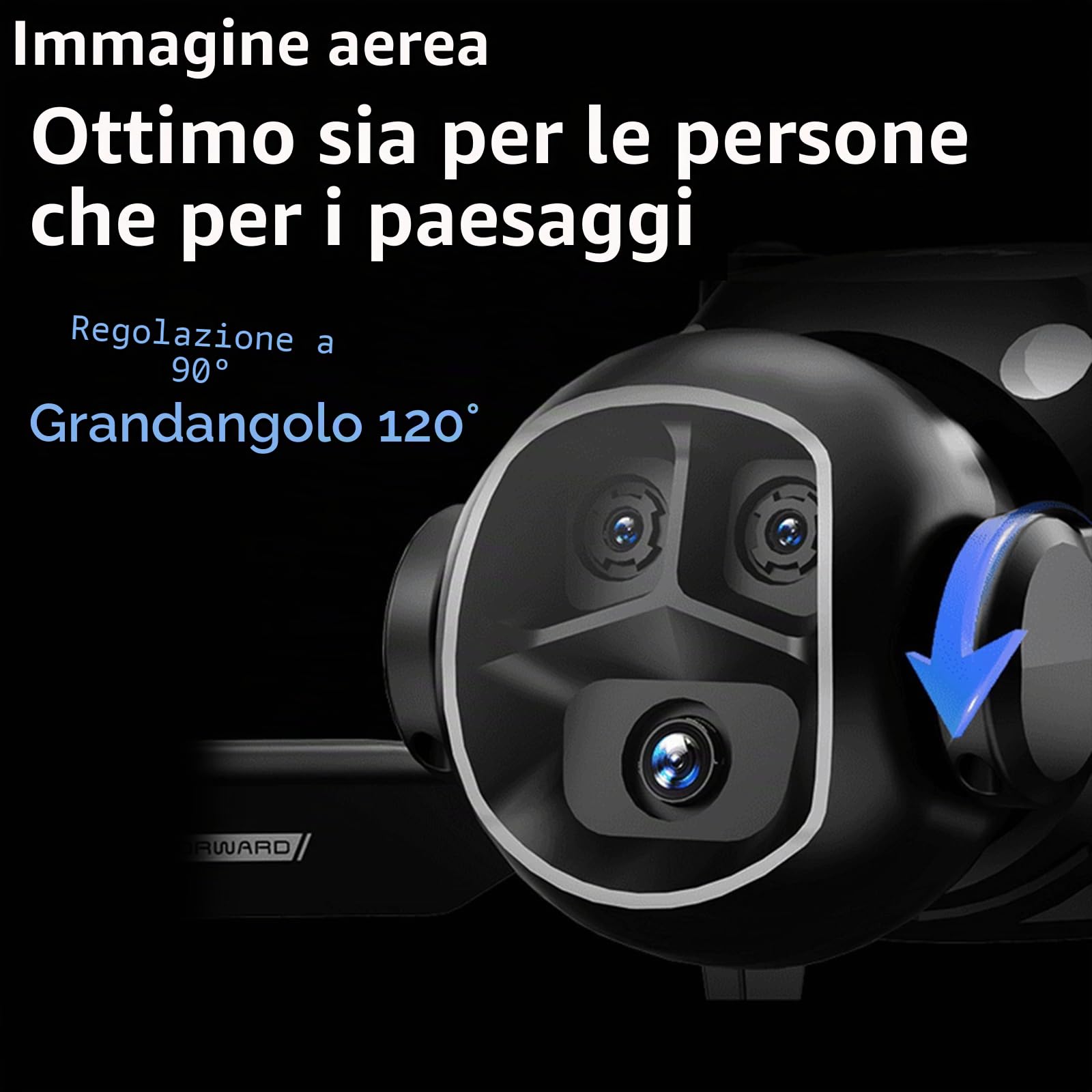 OBEST Drone con Telecamera 4K Professionale,WiFi FPV RC Droni con Occhiali VR Schermo da 2,4 pollici? Drone con Doppia Fotocamera,Droni per Principianti, Quadricottero RC Pieghevole per Adulti (E4)