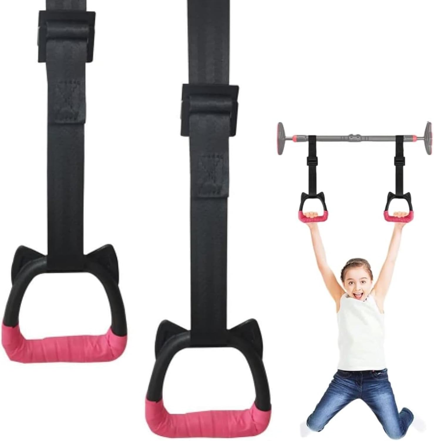 GAIVEK Gymnastic Rings with Straps Exercise Strength Training Equipment ...