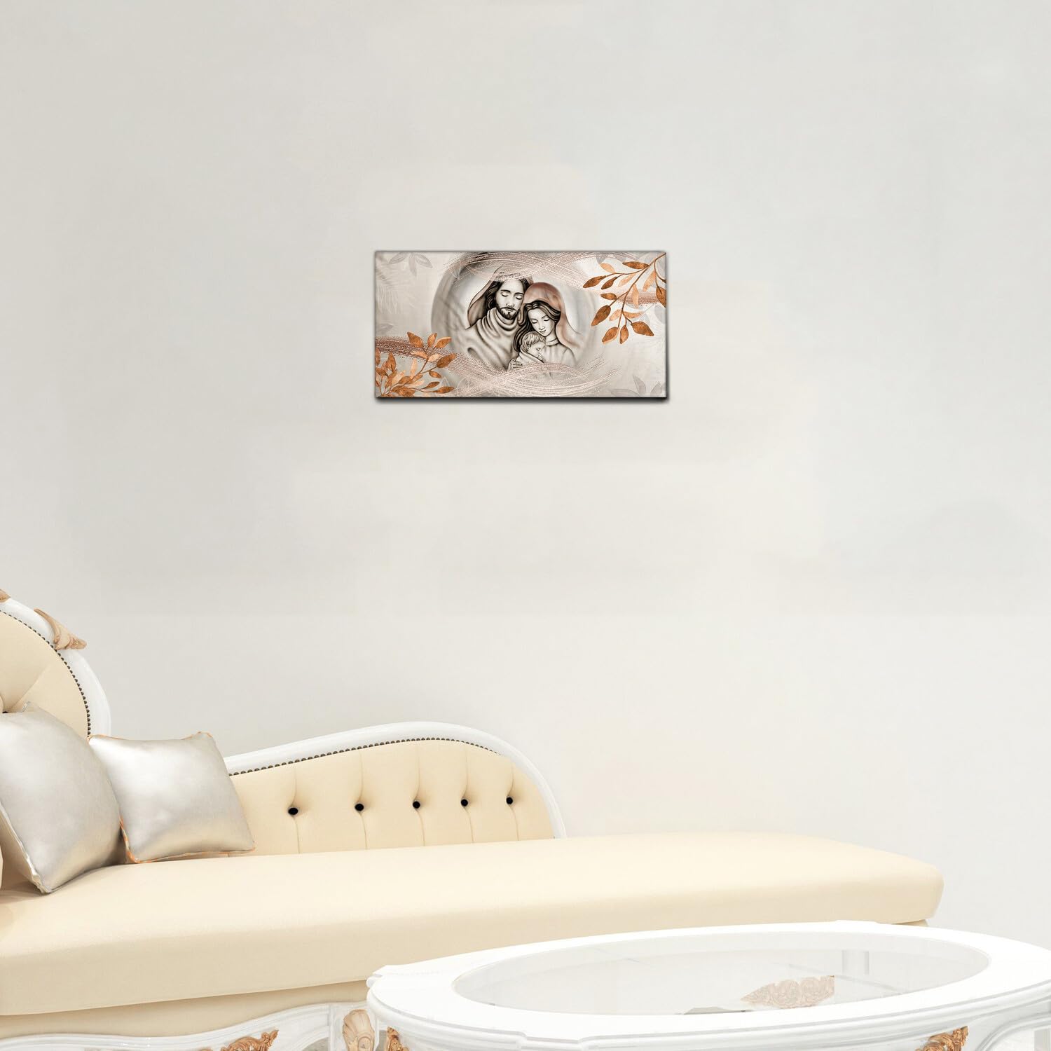 Quadro Sacra Famiglia Su Tela 100x50 Cm - Giallobus Made In Italy, Pronto Da Appendere - Foto 10