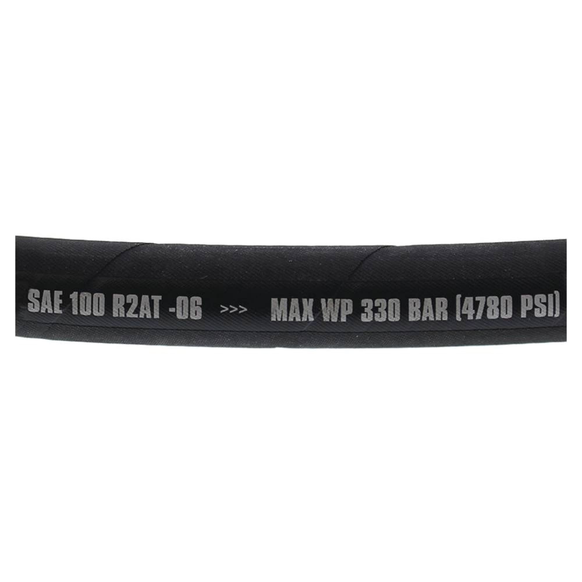 Complete Tractor 3001-0000 Manguera hidráulica compatible con/repuesto para tractores – 3/8 x 12 pulgadas SAE 100 R2AT 2 cables conjunto de manguera hidráulica (4780 psi)
