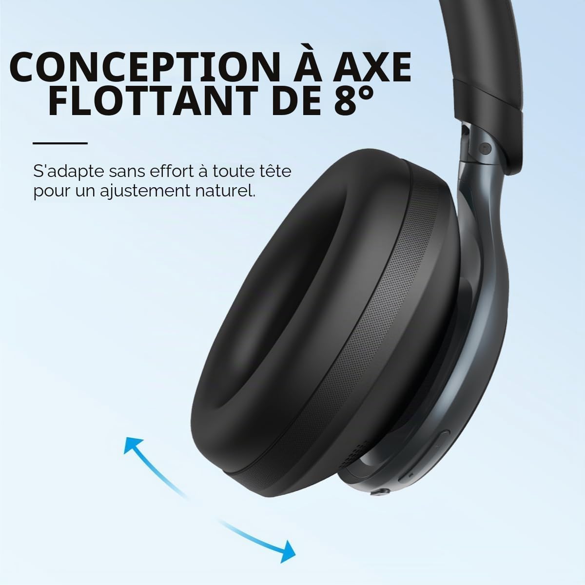 soundcore by Anker, Space One Casque sans Fil avec réduction Active du Bruit adaptative, réduction du Bruit 2 Fois Plus Forte, Batterie ANC 40 h, contrôle par Application(Reconditionné)