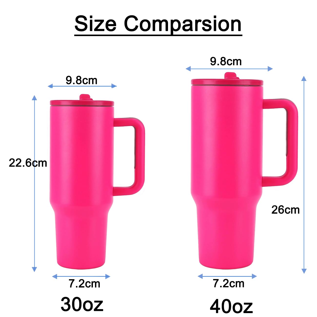 ZHUIYIWIN Tumbler with Folding Straw and Handle - Image 4