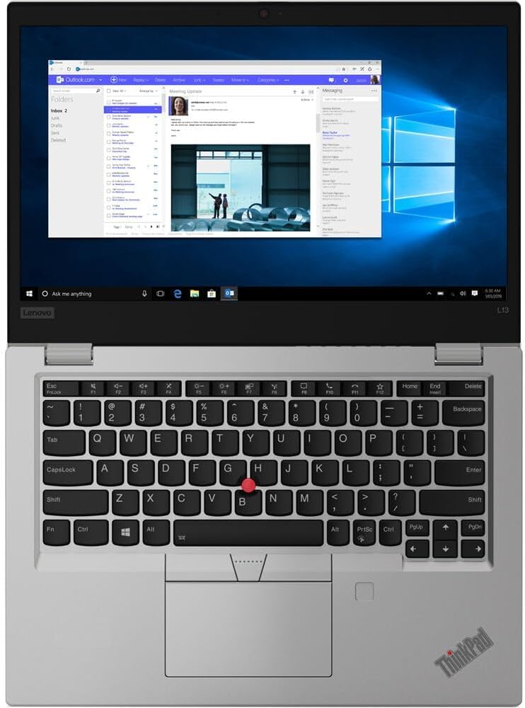 Lenovo Thinkpad L13 Gen 2 Ordinateur Portable Professionnel, 13,3" FHD (1920 x 1080), Intel Core i5-1145G7, RAM 16 Go, SSD 256 Go, Clavier QWERTY, Argent, Windows 11 Pro (Reconditionné)
