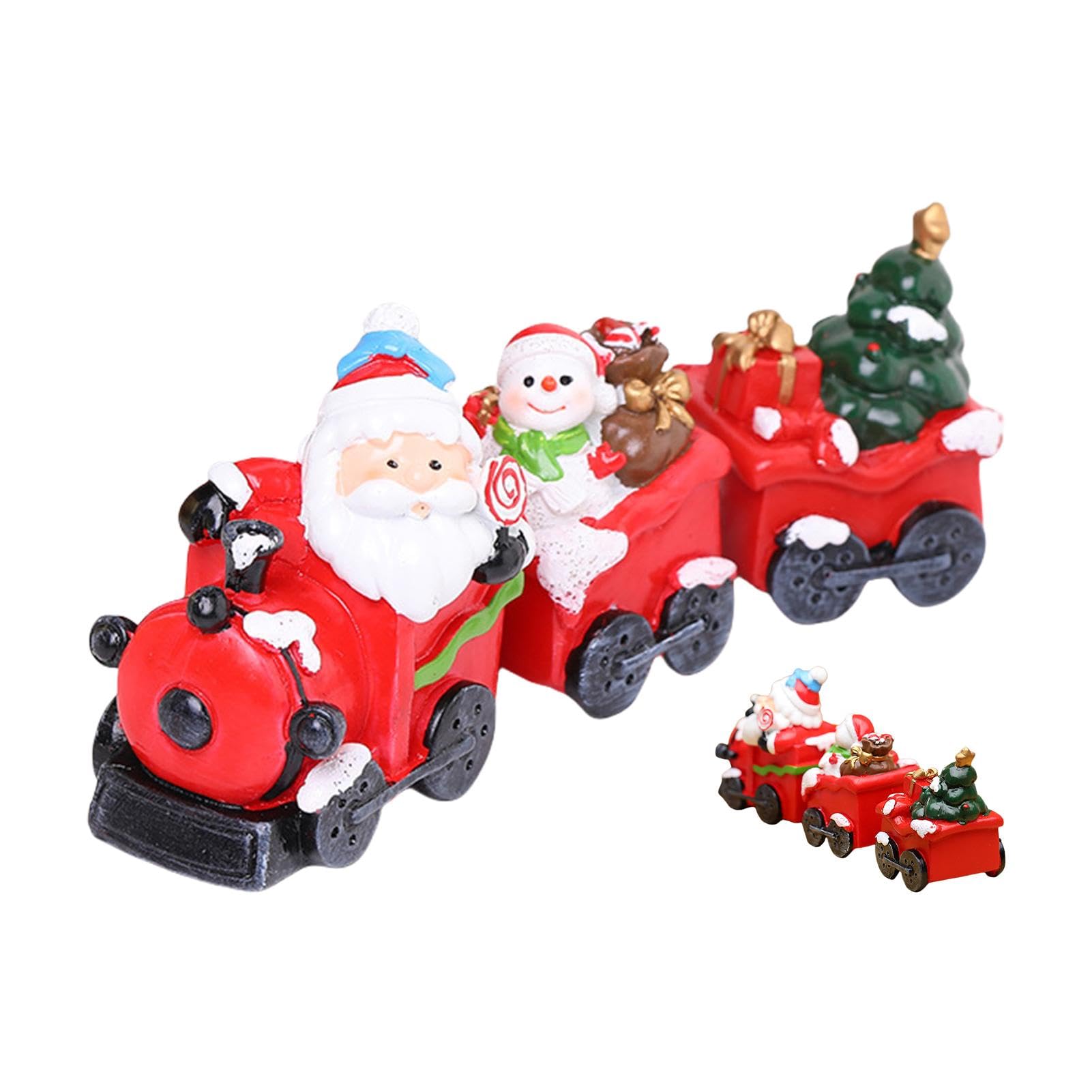 Weihnachtseisenbahn-Set,Weihnachtsspielzeugeisenbahn-Set - Niedliche Weihnachtsdekoration, Weihnachtszug-Sets, kleines Zug-Set - Weihnachtszug-Figur, Lernspielzeug, tragbares