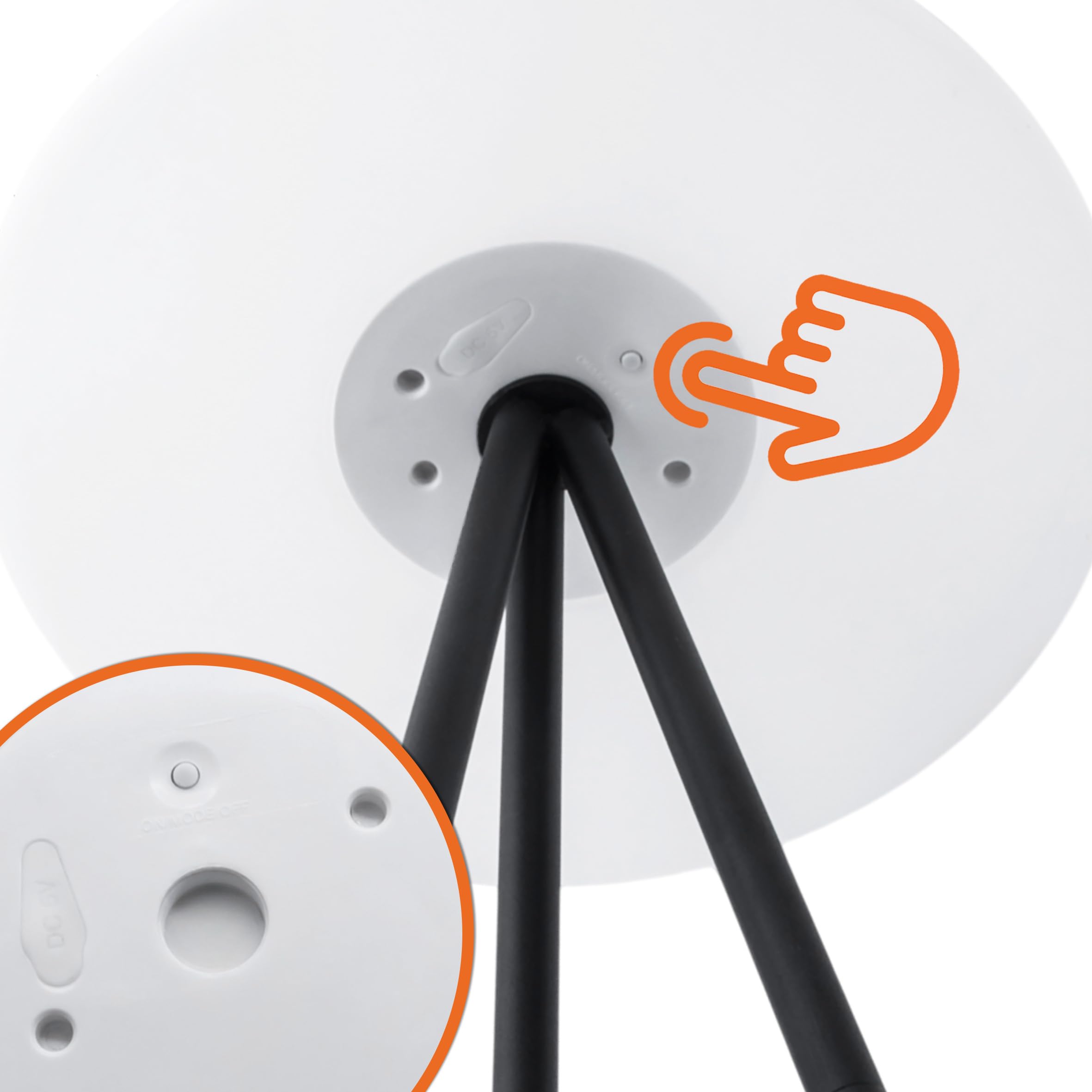 Spetebo Solarna lampa stojąca na 3 nogach również ładowana przez USB – 150 cm – lampa stojąca do użytku na zewnątrz i wewnątrz, 32 diody LED zimna biel – lampa solarna lampa ogrodowa, dekoracyjna