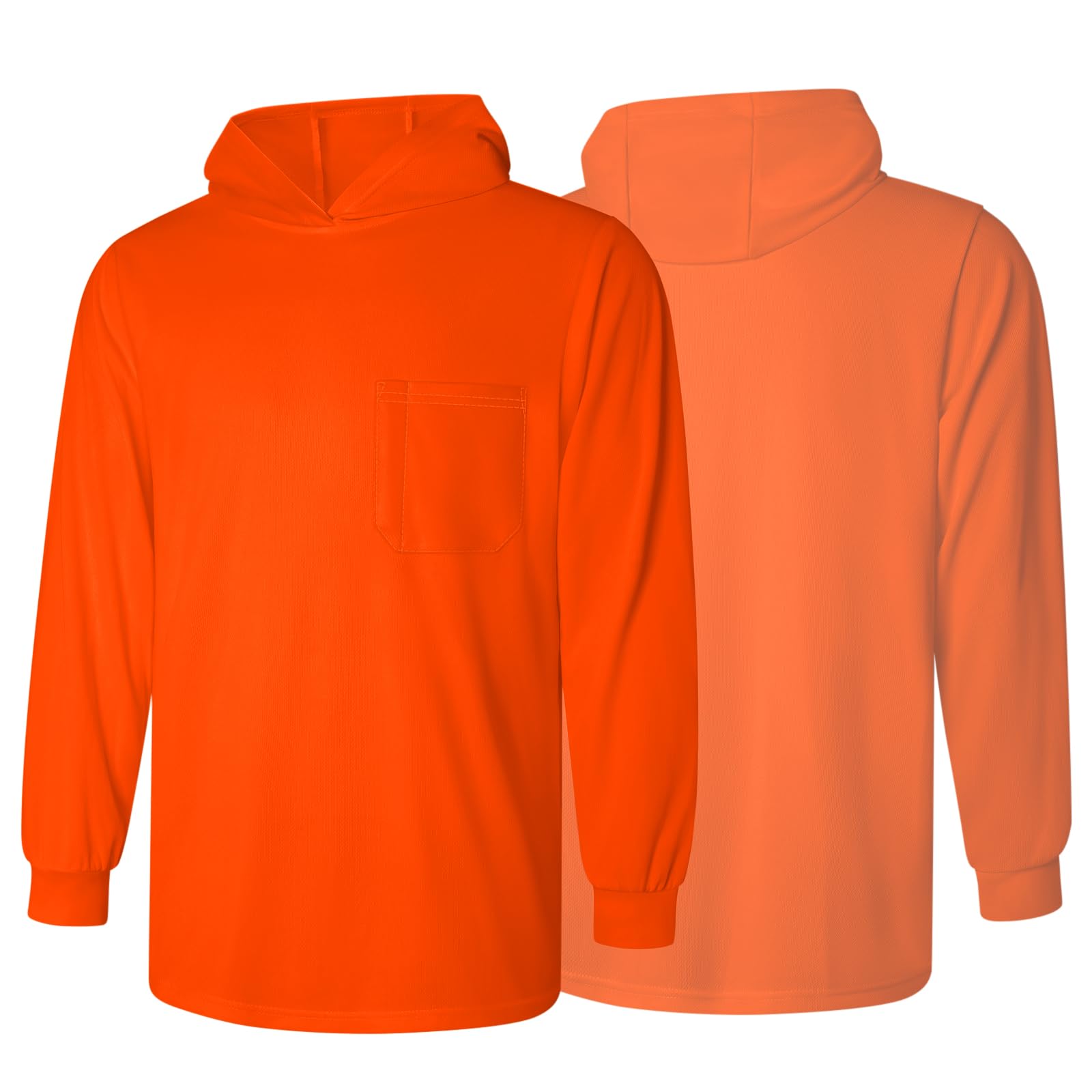 Besentinels High Vis Shirts for Men Reflective Shirts with Long Sleeve, Hi Vis T Shirts for Men with Construction Work, Comfortable, Breathable, Meets