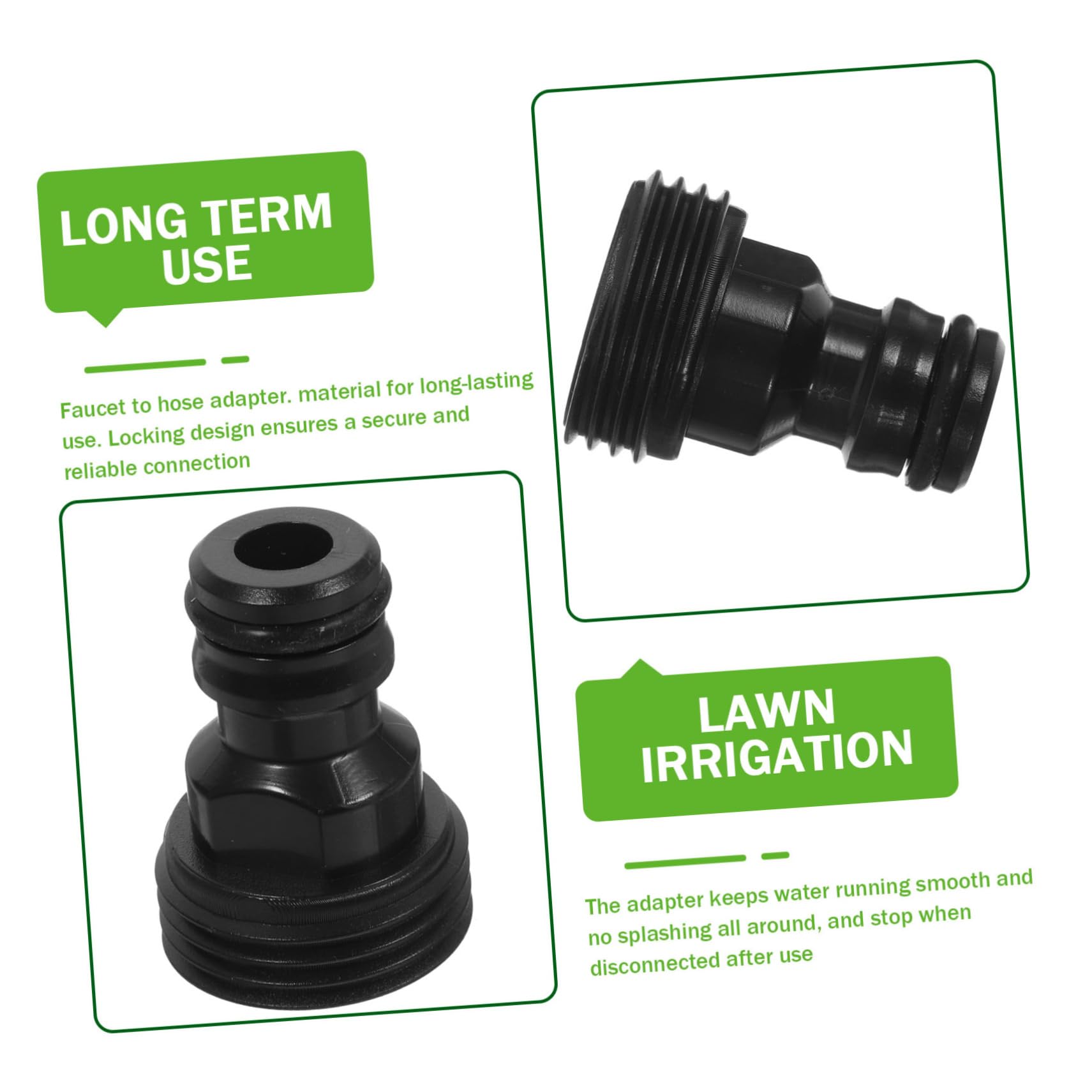 BESPORTBLE 5 Juegos Adaptador De Lavadora Manguera De Remojo Conector De Manguera Accesorios De Manguera Adaptador De Grifo A Manguera Válvula De Agua Boquilla El Plastico Black 5 Piezas * 5