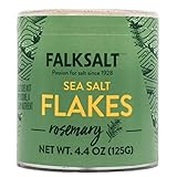 Falksalt Crystal Flakes Natural Sea Salt Rosemary 4.4 Oz