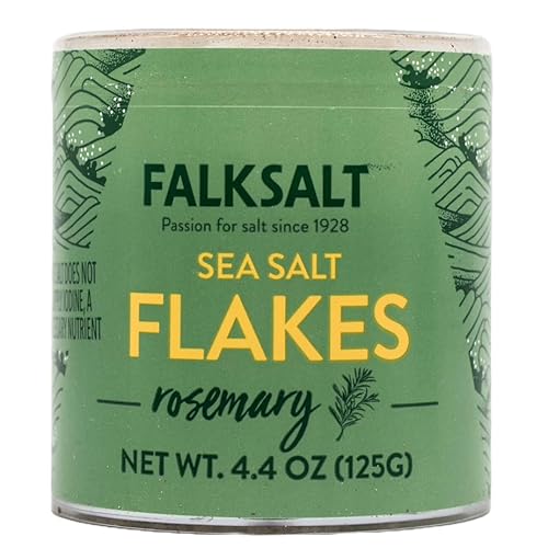 FALKSALT | Rosemary Sea Salt Flakes 4.4oz. | Gourmet Finishing Salt | Handcrafted, Kosher and Halal Certified