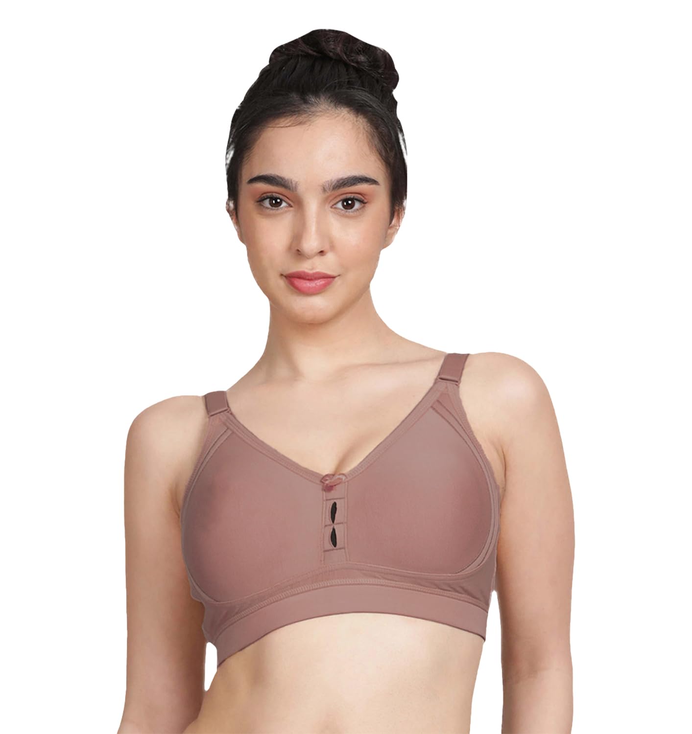 Rose Dawn Side Encircled Contrast Cutwork Everyday Bra-image-37