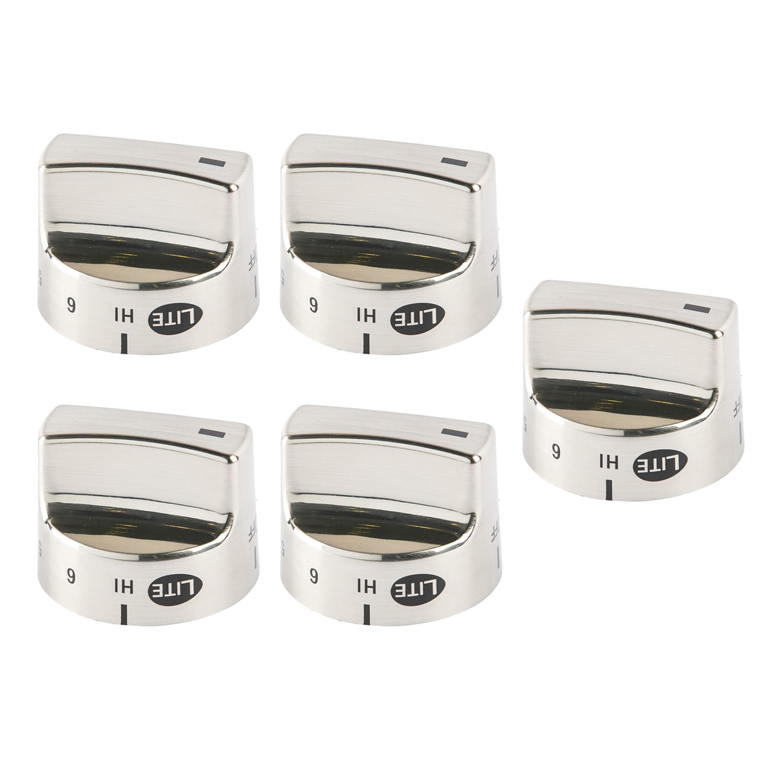 Tsophreniq 5Pcs Modern Knob Replacement for 1062940 AH979119 EA979119 PS979119 79075403501 Stove Accessories Kitchen Appliance Replacement Knobs