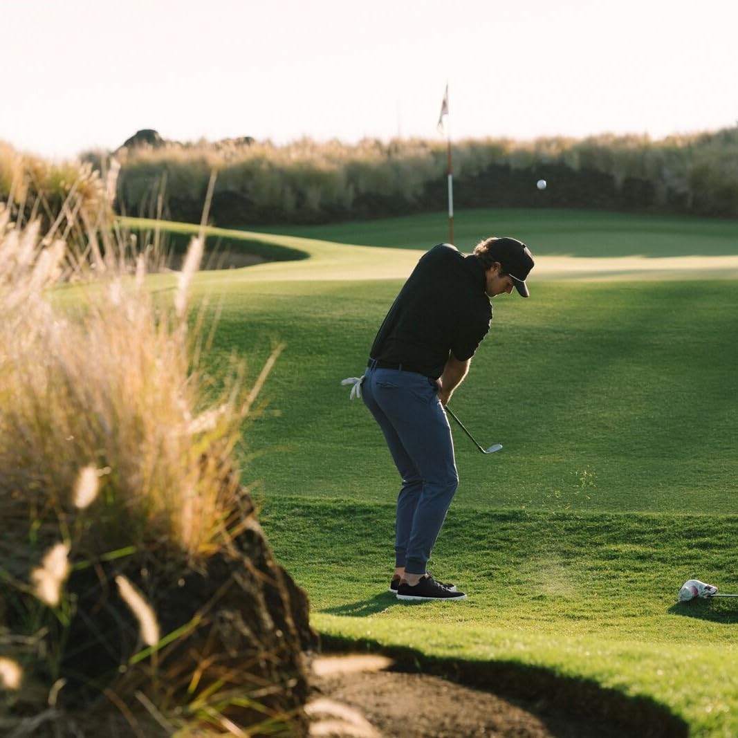 OLUKAI Wai'alae Men's Golf Shoes, Spikeless Golf Shoes, Supple Full-Grain Leather & Contoured Footbed, Waterproof & Stain-Resistant - Image 3