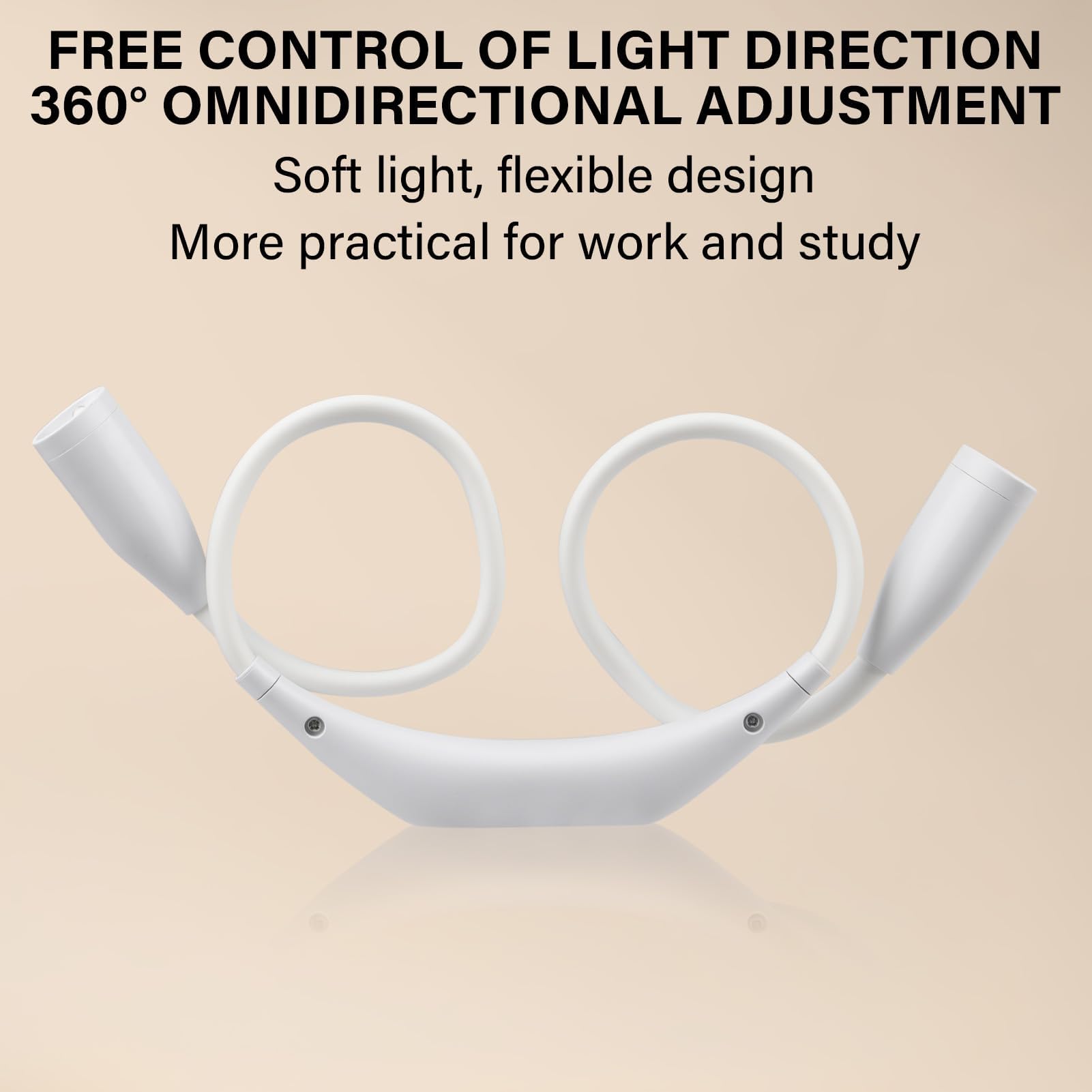 Lámpara de Cuello Lumi Crealis, Luz Ajustable Recargable para Lectura, Ganchillo y Costura, 3 Colores y 9 Niveles de Brillo, Collar Flexible y Rotación 360°, Ideal para Manualidades y Reparaciones