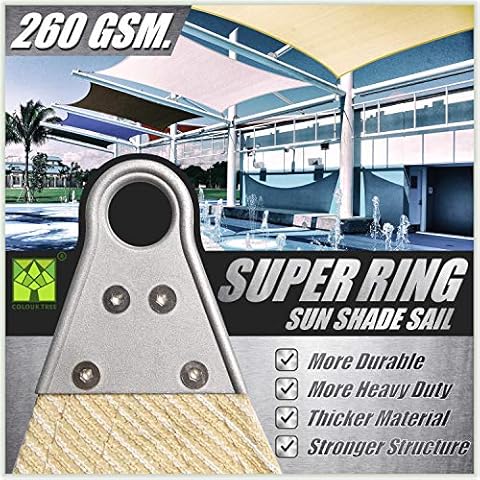 ColourTree 16' Triangle Sun Shade Sail Cover