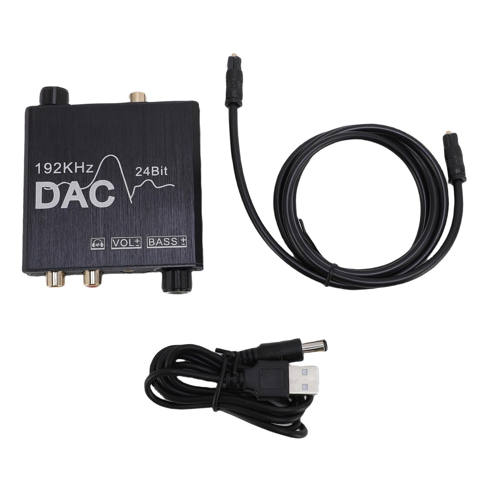 Generic Convertitore da Digitale Ad Analogico Volume Regolabile di qualità Professionale per Domestico 192KHz 24Bit USB Lega di Alluminio