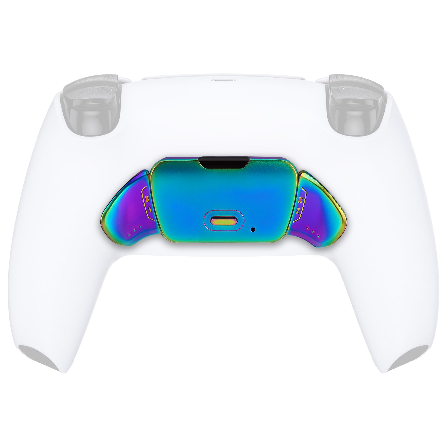 eXtremeRate Palette pour ps5 Manette Rise Remap Kit Bouton Arrière Métal K1 K2-Bleu Vert Violet,Pas Un Remap Kit Complet