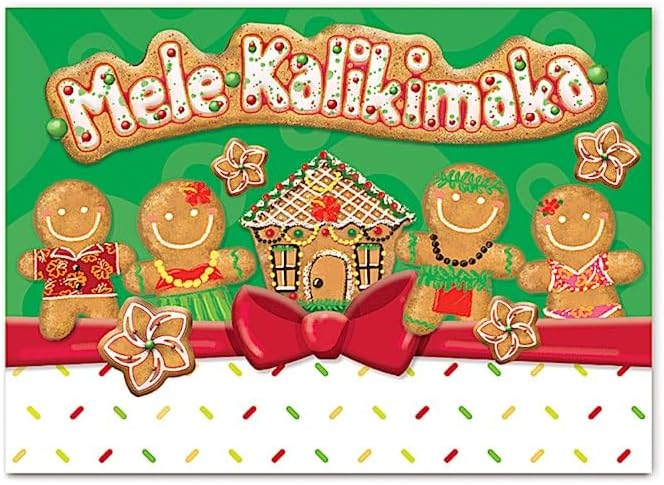 Boxed Hawaiian Christmas Cards - Aloha Treats - 12 cards & 13 envelopes