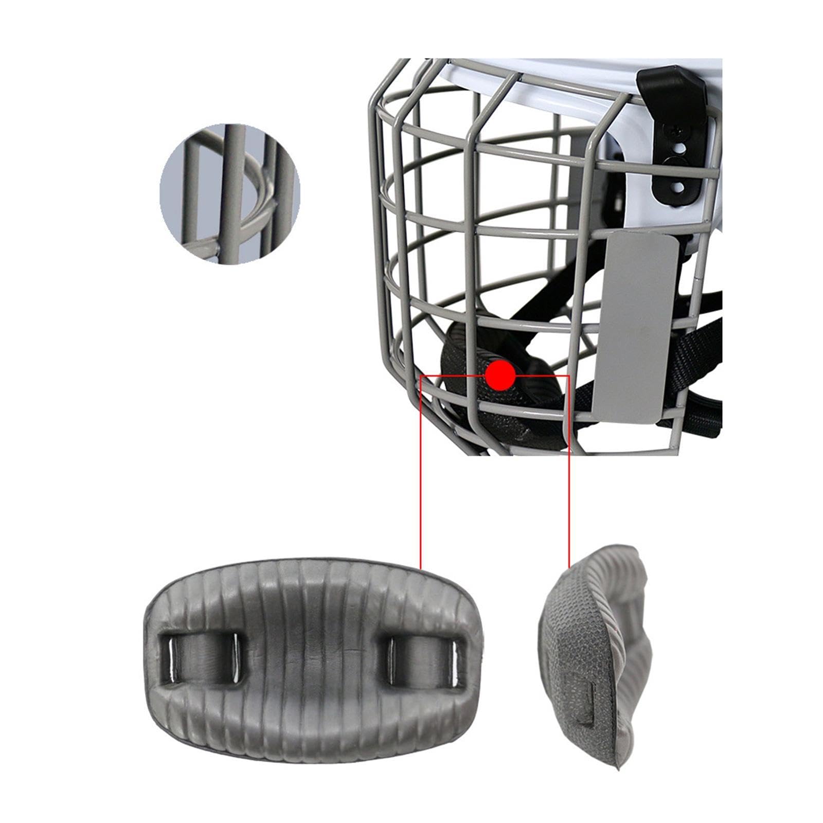 RNXRZANK Hockey Headgear for Ice and Roller Skating with Chinstrap for Adults Practice Gear, L