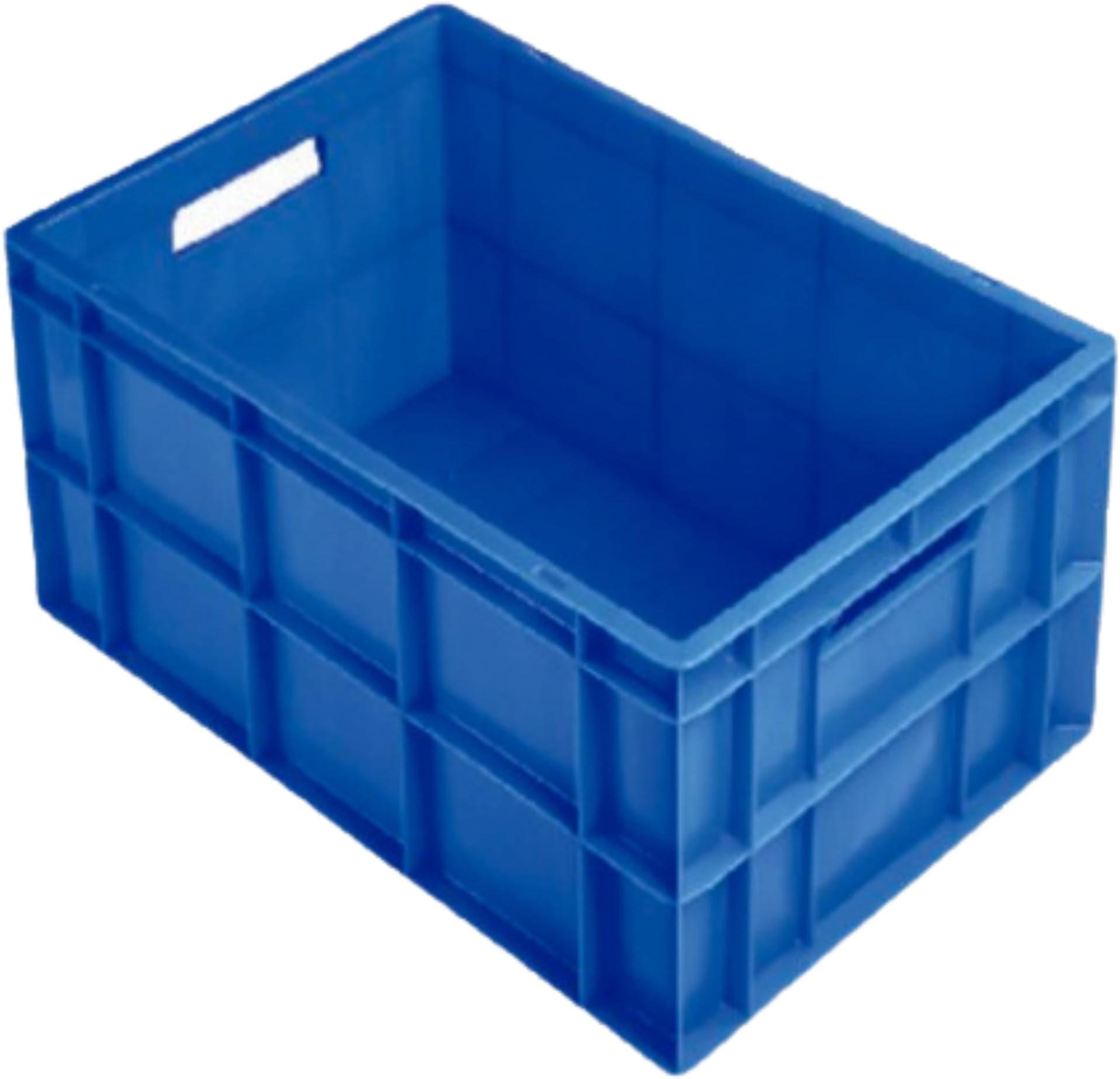 Plastic Storage Heavy Duty Multipurpose Rectangular Storage Box Crates (600 X 400 X 285 MM) Blue Color, Capacity 54.50 Ltr