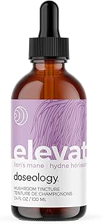 Doseology, ELEVATE, Lion’s Mane, Ginger & Vitamin B3 Extract, Daily Fruiting Body Mushroom Tincture, Supports Cognitive Health, Source of Antioxidants 100 ml (one month supply)