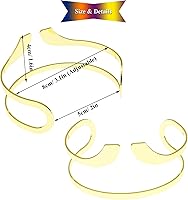 Vista 4 de RechicGu 2 Pieces Minimalist Egyptian Bar Curve Upper Arm Cuff Bracelet Bangle Band Open Armband Armlet Jewelry Set Belly Dance Accessories