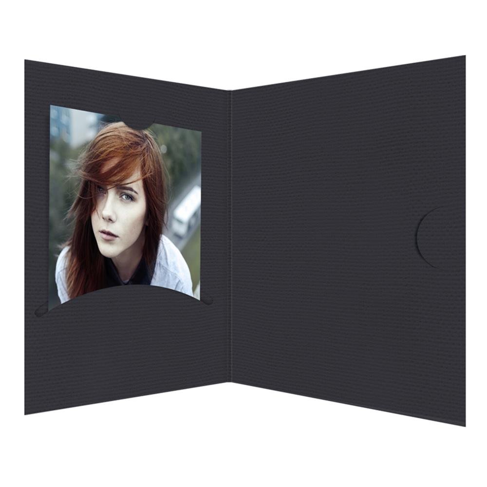1x100 Fundas para fotografías de Pasaporte OPTI-Line hasta 7x10 cm Negro