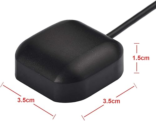 Miniatura 7 de Bingfu Antena GPS para automóvil, SMA macho, impermeable, activa GPS, para automóvil, unidad principal, sistema de navegación GPS, módem, rastreador