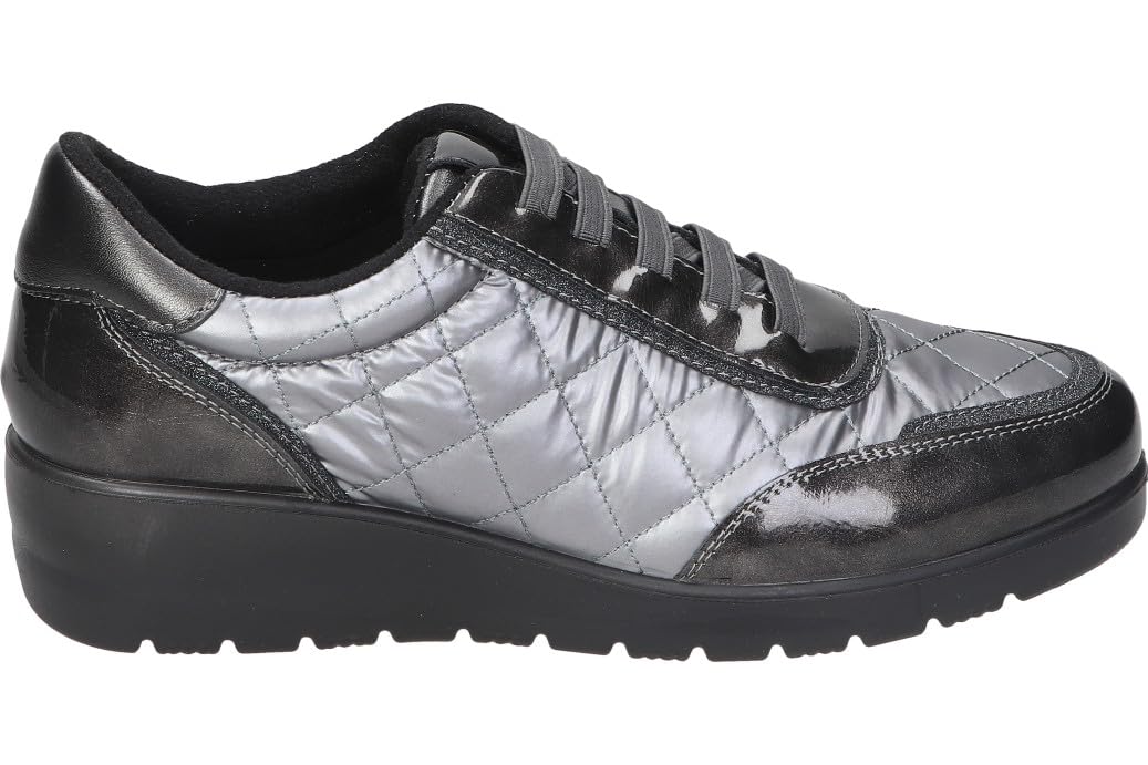 Doctor Cutillas Zapatos Oxford de Charol para Mujer, Color Grafito, Cordones, Ajuste Máximo, Cómodos