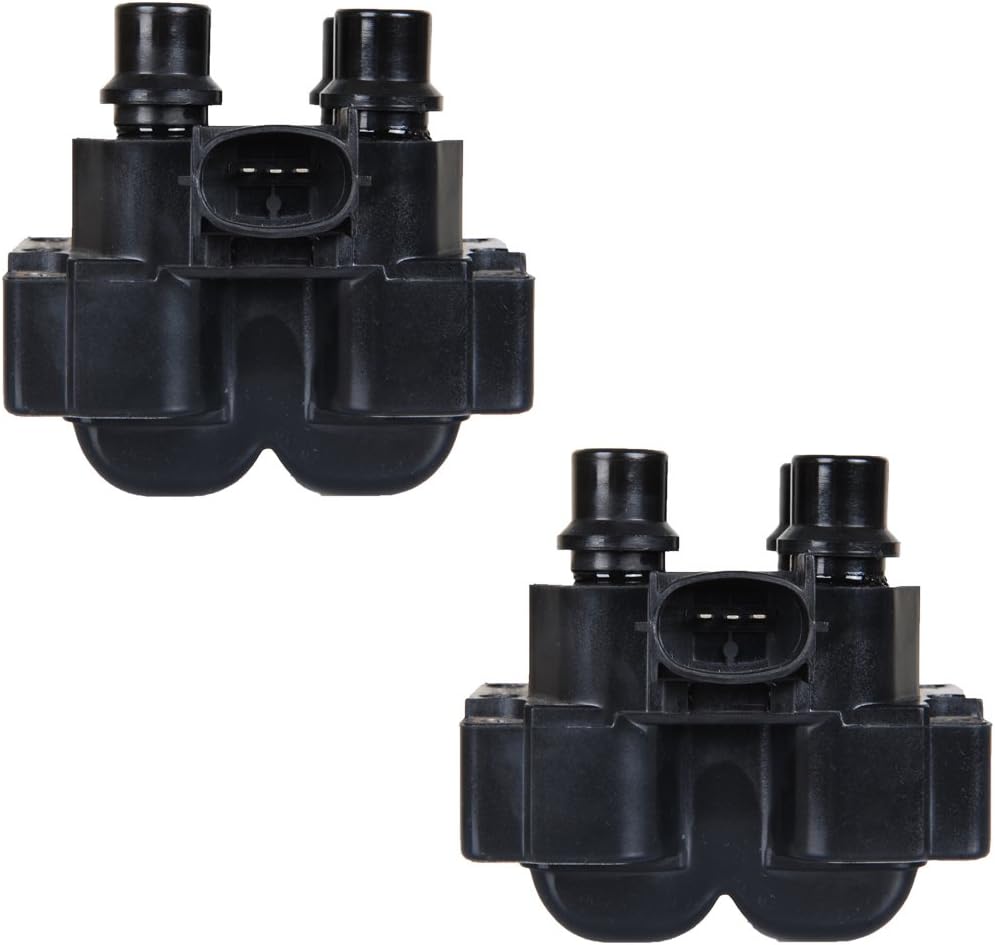 ENA Set of 2 Ignition Coil Pack Compatible with Ford Contour E-150 Escort Explorer Mustang Ranger Town Car Mark VIII Replacement for FD487