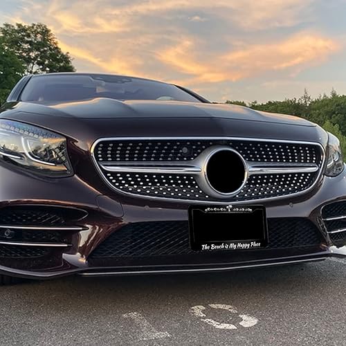 Miniatura 6 de The Beach is My Happy Place - Marco de matrícula de acero inoxidable para accesorios de automóvil, cubierta personalizada para placa de matrícula,