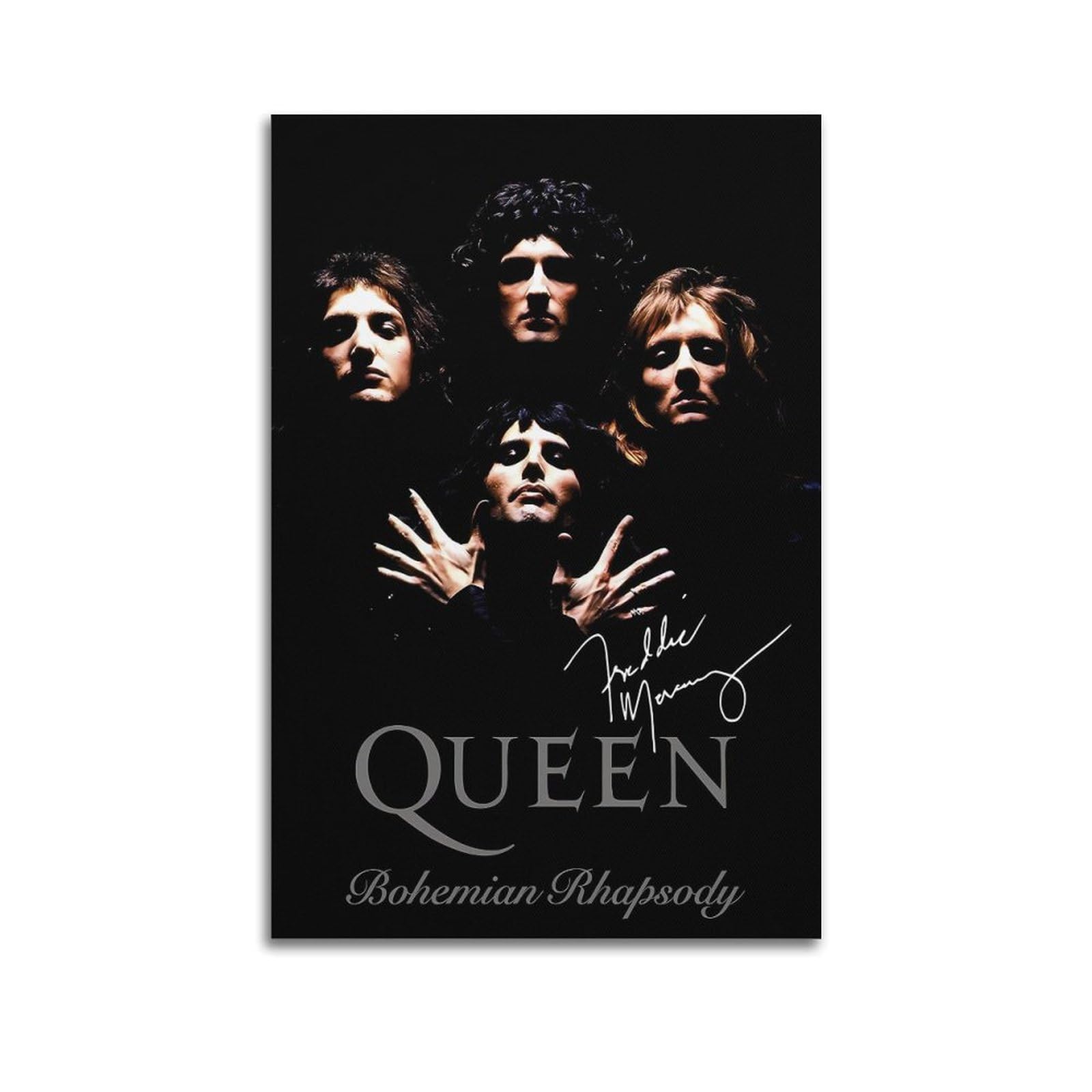Ksoxdaitip Unframe-Style Bohemian Rhapsody Signed Poster Poster Decorative Painting Canvas Wall Posters And Art Picture Print Modern Family Bedroom Decor Posters 24X36inch(60X90cm)