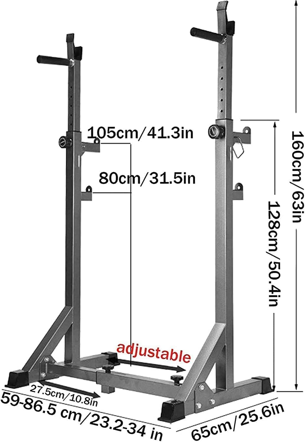 Professional Squat Rack Strength Training Equipment Home Sports Squat Rack Stand Barbell Free Press Bench Home Gym Adjustable Squat Rack Stand Bench P