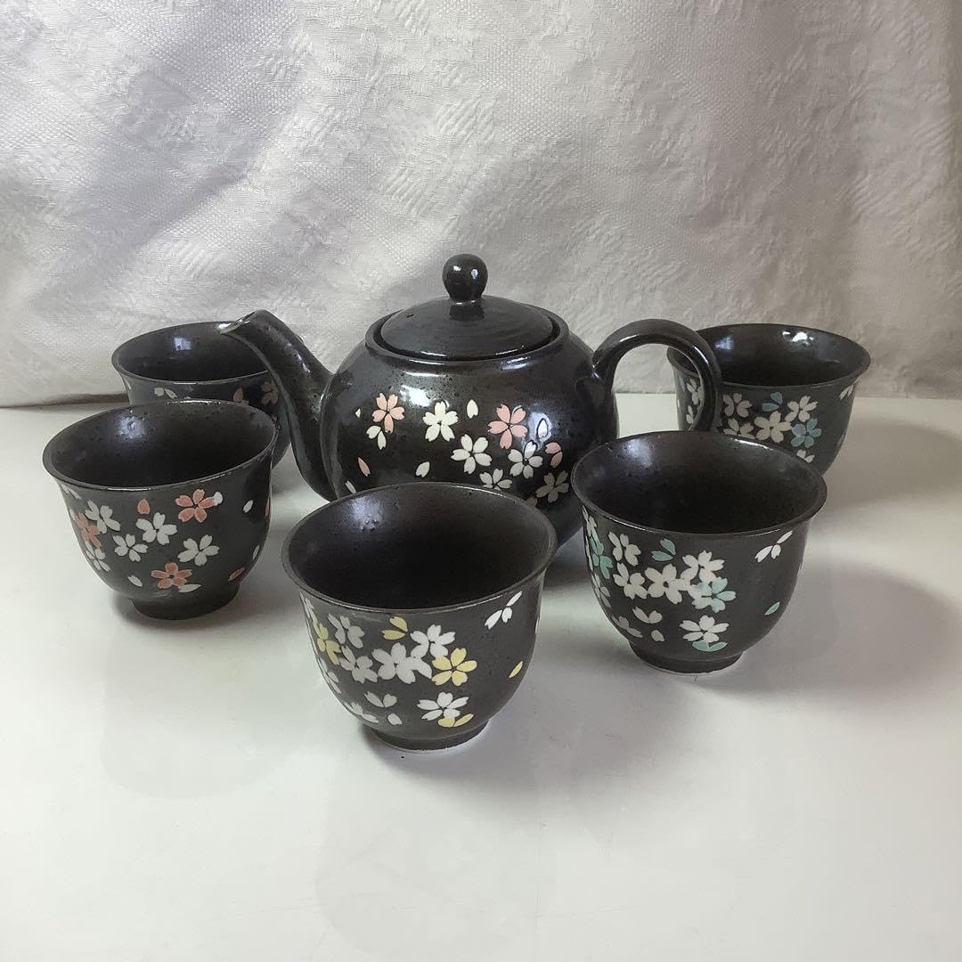 巨大陶器製急須と巨大湯呑みセット 森山焼 巨大陶器製急須と巨大