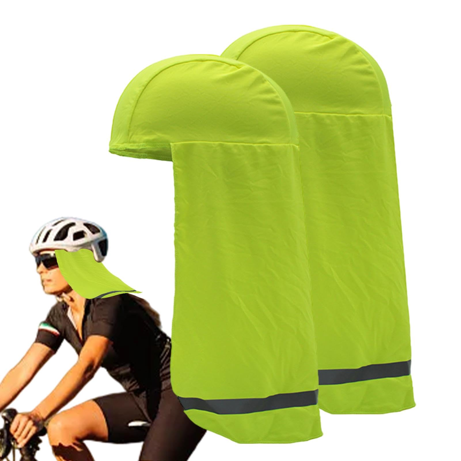 Protector Solar para Casco,Protector para el Cuello para Casco | Protector Solar Reflectante para el Cuello,2 Protectores de Cuello de Secado rápido, Forro de Sombrero Duro Transpirable para Ciclismo
