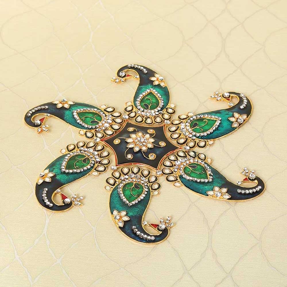 homes r us هومز أر أسJhalak Metal Rangoli, Multicolou - 22 Cms-5111000102009