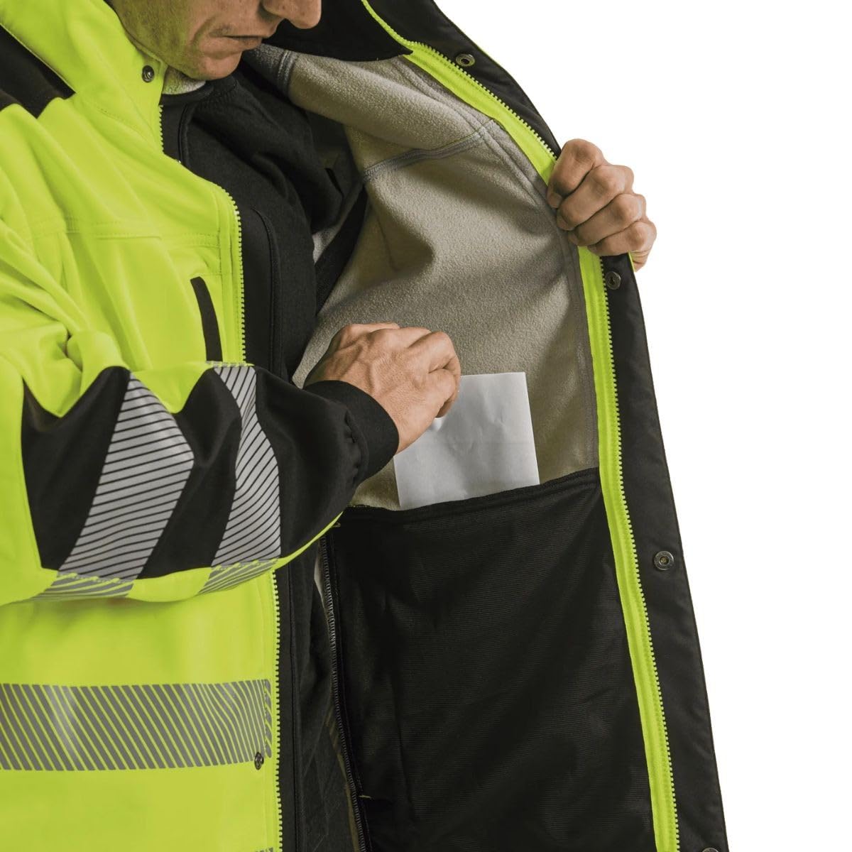 VITO - Veste Haute Visibilité EPI Taille S au XXL Modulable en Gilet Sans Manches Sécurité Chantier Homme Femme