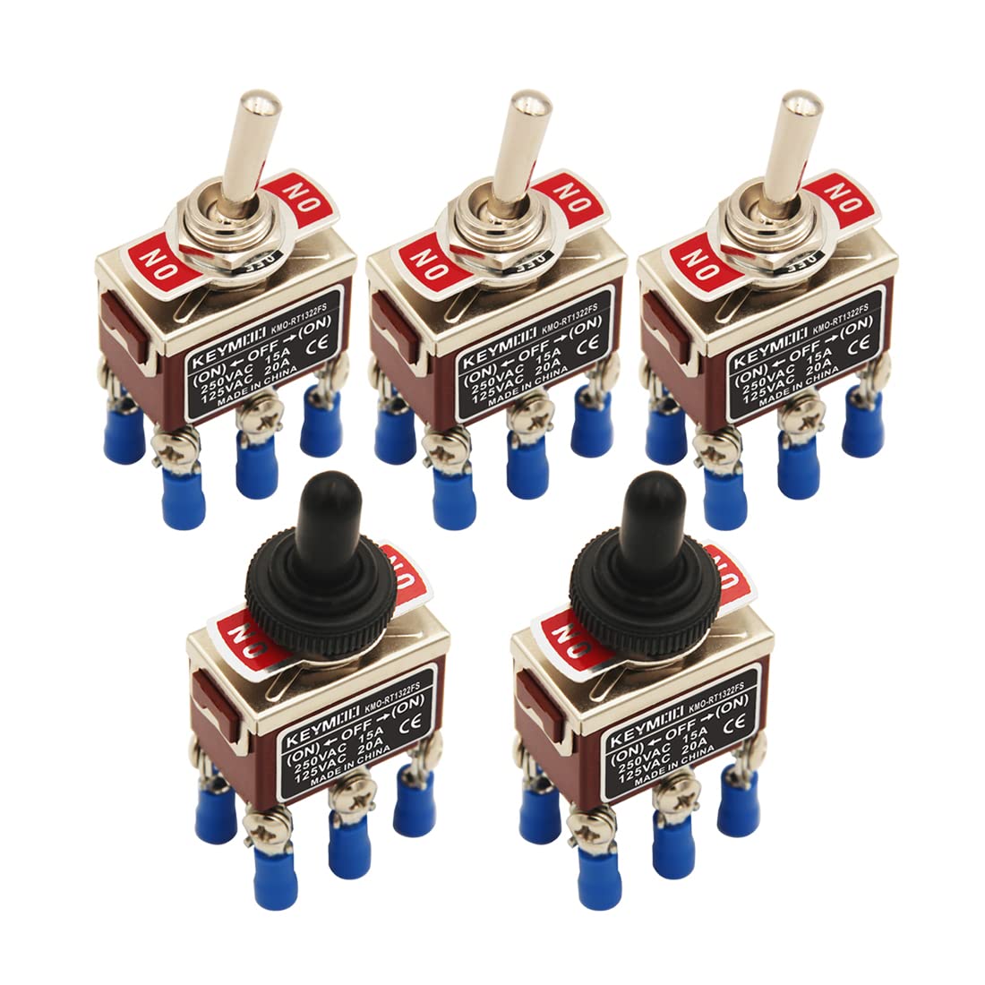 Buy 5 Packs Momentary Toggle Switch with Waterproof Cap, (ON)Off(ON