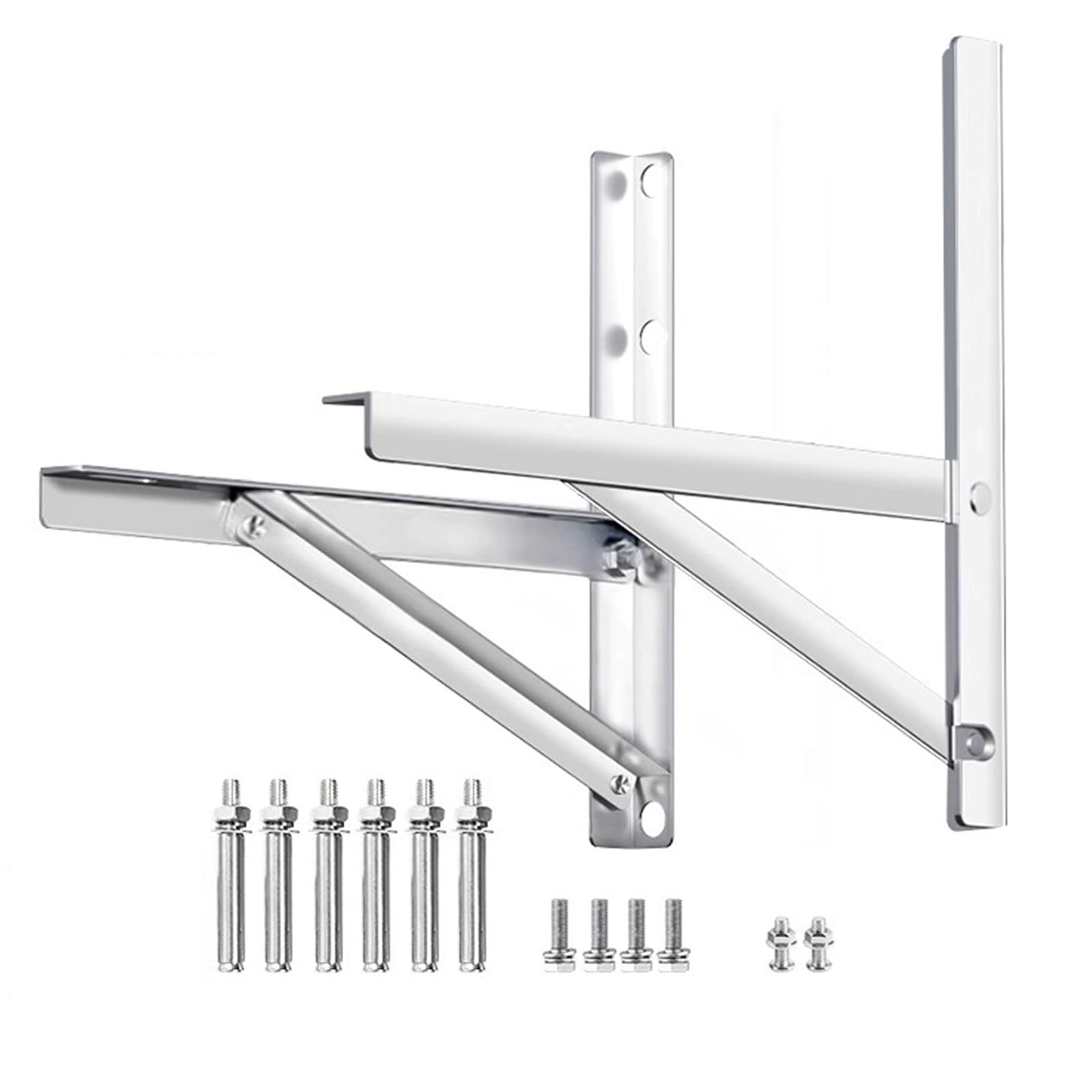 Soporte Universal de Pared para Unidad Exterior de Aire Acondicionado, Soporte Aire Acondicionado Exterior para Capacidad de Carga hasta 400 kg(59x54x45cm)
