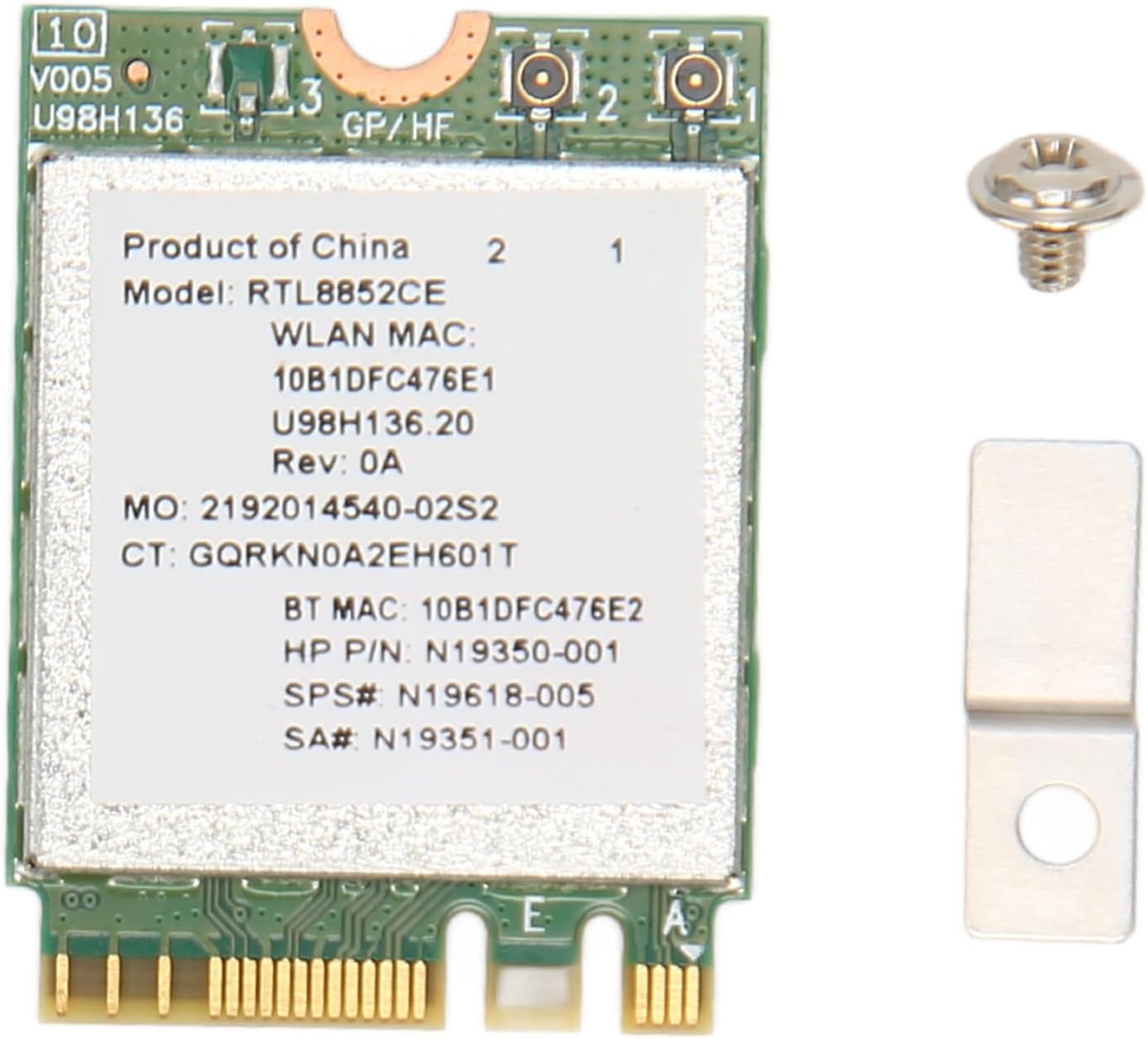 ASHATA 6E Card with included bracket and screw