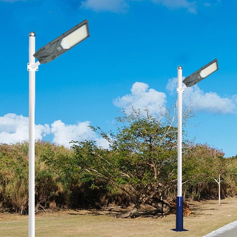 Image of Epyz 100 Watt Solar Street Light Outdoor with Remote and Motion Sensor and Dusk to Dawn for Garden, Street, Lawn [ 120LED, 22000mAh, Pack of 1, Cold White Light ]
