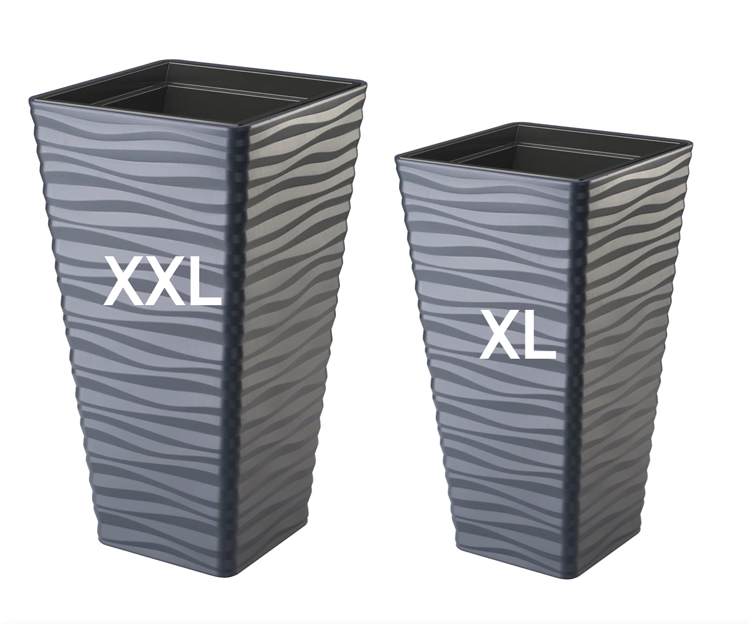 Lot De 10 Soucoupes Carrées En Résine Noire Pour Pots De Fleurs - 15x15 Cm - Résistantes à La Chaleur - 8