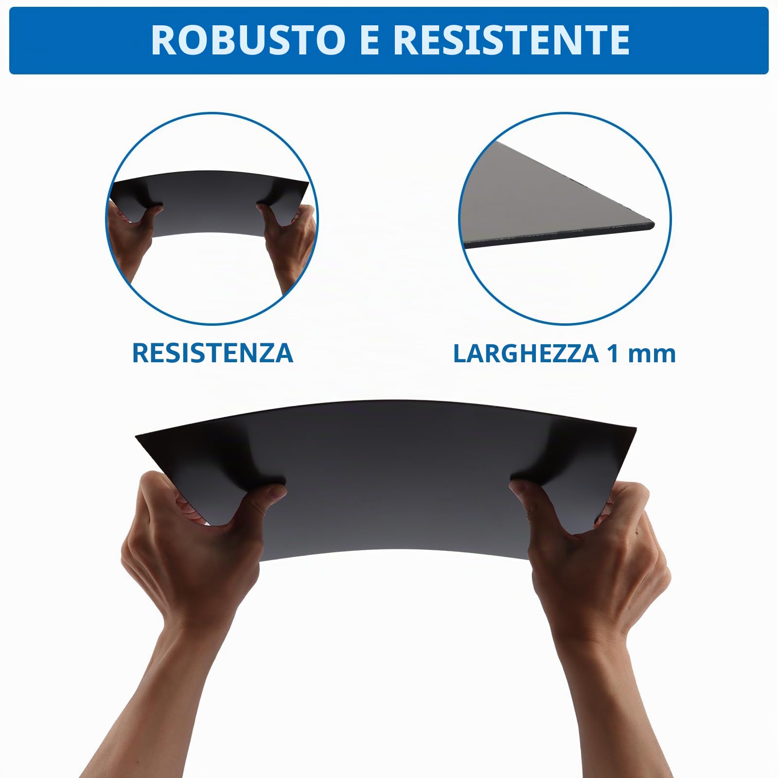 Piastre in Alluminio e Metallo, 300 x 300 x 1 mm, Lamiera 5052, Pannello Composito Nero per il Fai da te Industriale