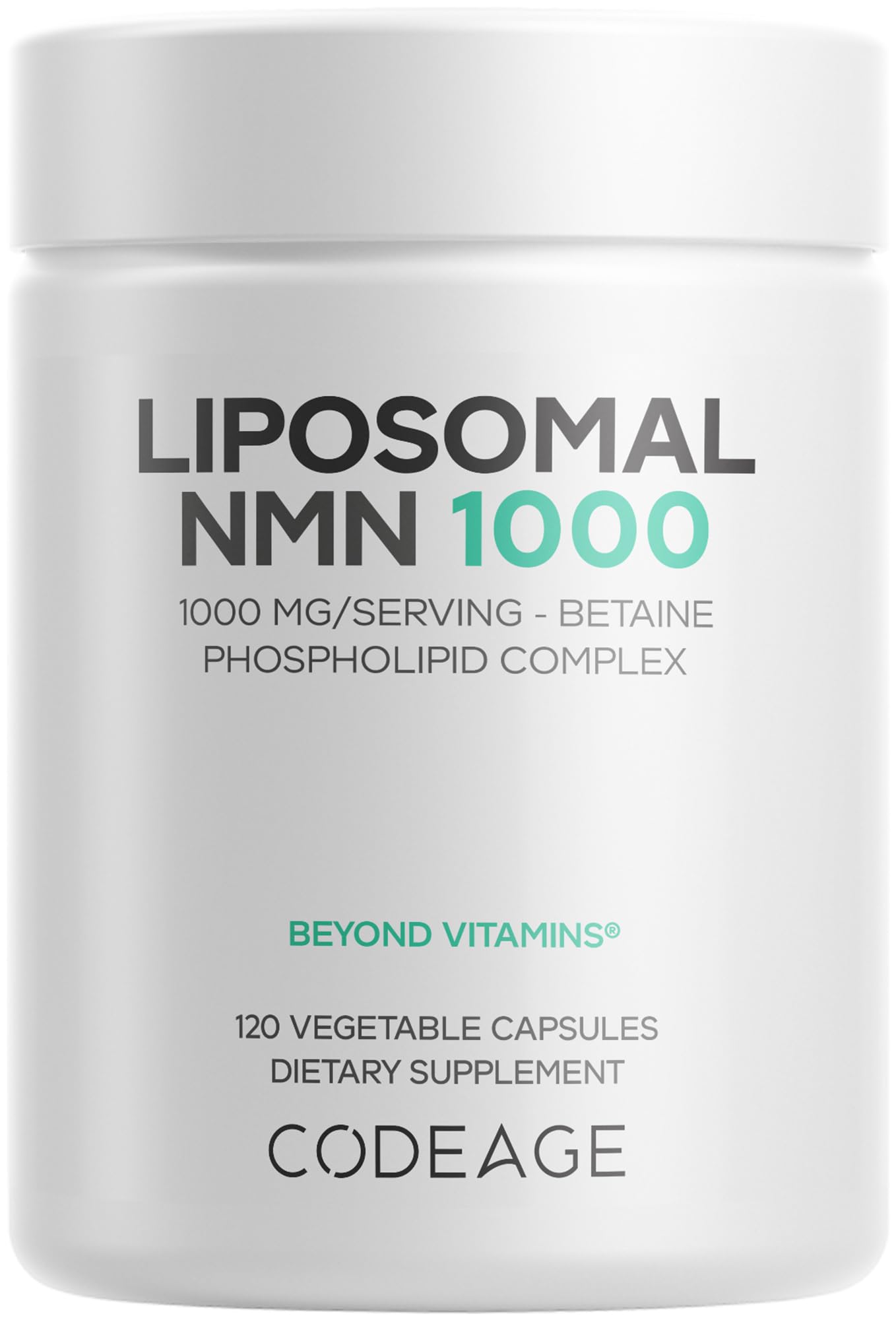 Codeage Liposomal NMN 1000mg Supplement - 120 Capsules