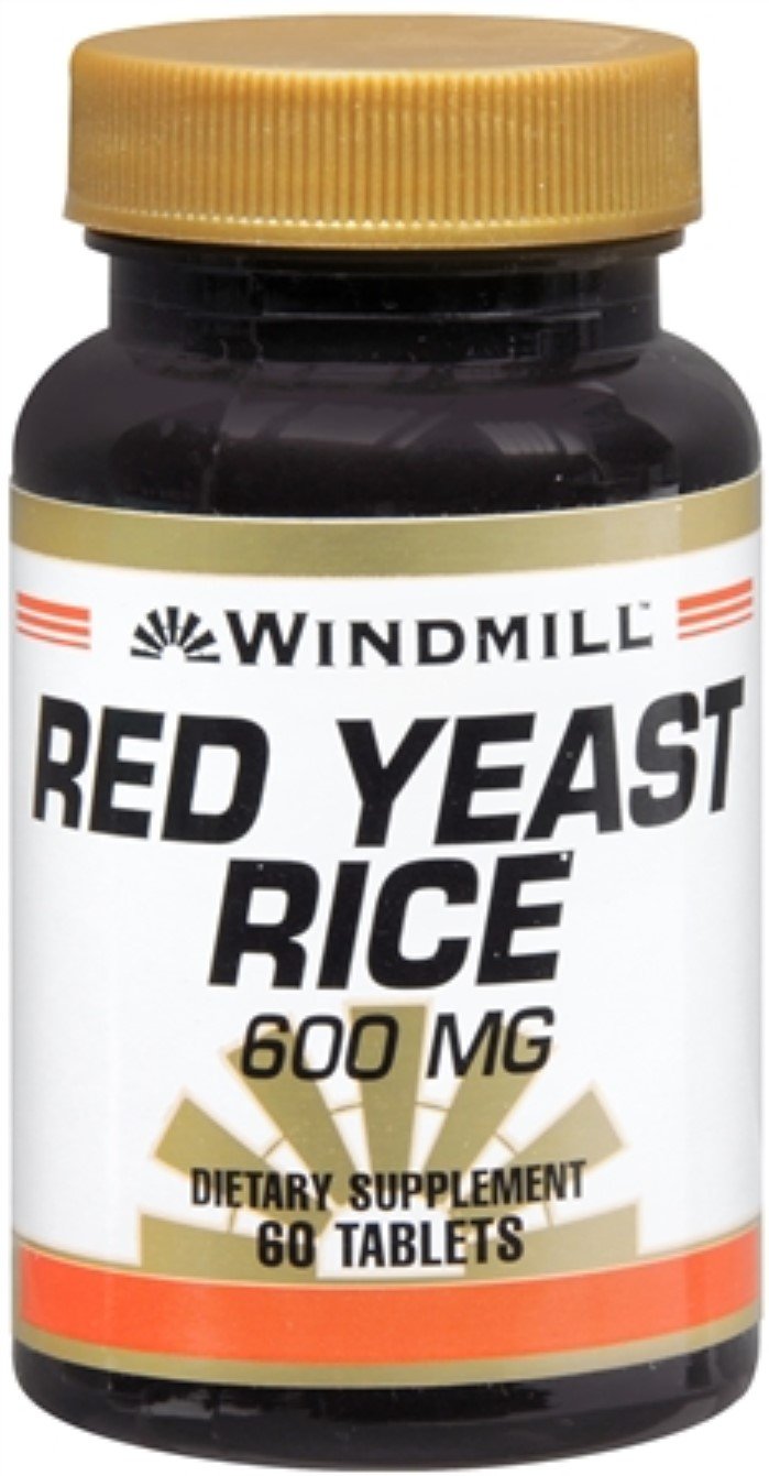 Windmill Red Yeast Rice 600 mg Tablets 60 Tablets (Pack of 3)