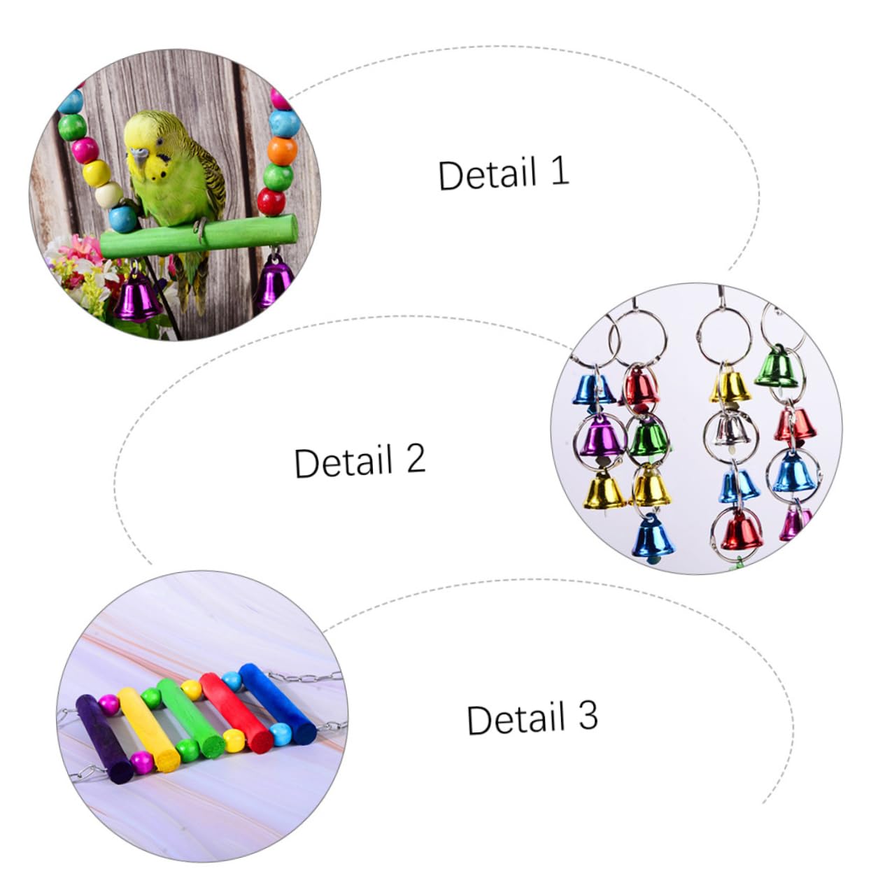 Beaupretty Lot De 5 Jouets À Mâcher pour Oiseaux Jouet À Mâcher pour Perroquet À Mordre pour Animaux De Compagnie Ensemble De s pour Oiseaux Léger Et Robuste