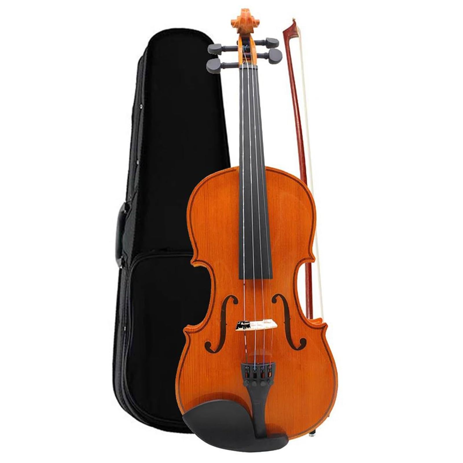 Violín Instrumentos Musicales Violín Acústico Profesional 4/4 De Abeto Con Estuche Arco Cuerdas Afinador Sordina Y Accesorios(Violin)
